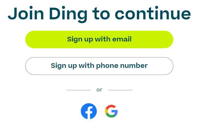 How can I create an account? – Ding Support Center